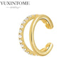 1PC Gold Plated Stars Flowers Clip Earring for Women Simple Crystal Ear Cuff Earrings Couples Appointment Jewelry Gift - Image 19
