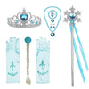 Girl Elsa Cosplay Accessories Kids Princess Snow Queen Dress Up Jewelry Wand Crown Necklace Earclips Photography Role Play Props - Image 8