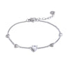 Zirconia Heart Love Chain Bracelet Bangle Stainless Steel Ankle Foot Jewelry - Image 8