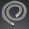Hip Hop Shiny 15MM Cuban Link Chain Necklace Women Men Silver Color Rhinestone Iced Out Cuban Chain Punk Jewelry Necklace Gift - Image 8