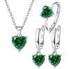 Love Heart Zirconia Pendant Necklace Earrings Ring Jewelry Sets for Women Anniversary Engagement Party Jewelry - Image 9