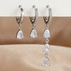 3PCS Multicolor Zircon Water Drop Small Hoop Earrings Set for Women Stainless Steel Pendant Piercing Jewelry - Image 8
