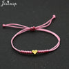 Multicolor Rope Lucky Heart Bracelets Women Men Charm Woven Handmade Bangles Braided Adjustable Buddhism Jewelry - Image 21