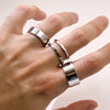 Retro 3 Stacking Rings Set Adjustable Open Ring For Men Gothic Punk Edgy Hiphop Silver-plated Brass Jewelry Accessories Gift - Image 4