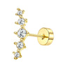 Surgical Steel Cartilage Studs Earrings Earring Set Flat Back Helix Tragus Piercing Jewellery for Women - Image 5
