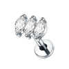 Cubic Zirconia Labret Stud 16G Internally Threaded for Lip Tragus and Helix - Image 36