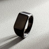 Stainless Steel Rectangular Signet Ring For Men Finger Jewelry Accessories - Image 8