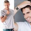 Cool Gothic PU Leather Studded Bracelet Adjustable Punk Goth Cuff Spike Bracelet Gothic Rivet Wristband for Men Women - Image 6