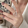Silver Rings for Women Men Couple Minimalist Handmade Simple Heart Ring Party Jewelry Gift Prevent Allergy - Image 4