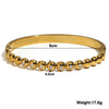 316L Stainless Steel Bangle Bracelet with Cubic Zirconia Details in Gold-Tone - Image 25