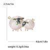 Classic Enamel Two Sheep Brooches for Women Animal Pins Friends Party Gifts Jewellery Accessories - Image 2