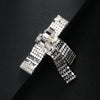 Stonefans Exquisite Crystal Large Bow Rings Wedding Finger Decoration Show Bling Rhinestone Open Ring for Women Engagement Gifts
