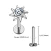 Titanium 16G Sunflower Cartilage Stud Earring with CZ Flower Helix Tragus Conch Piercing Jewelry - Image 15