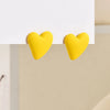 Koean Candy Color Acrylic Love Eardrop Simple Design Geometric Heart Party Jewelry Earrings Ear Studs All-match EarStuds - Image 12