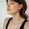 Silver 1pc Water Drop Zirconia Tassel Chain Two Stud Earrings For Women Hypoallergic Jewelry - Image 5