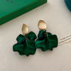Acrylic Matcha Green Flowers Petal Earrings for Women C Shaped Drop Earring Party Wedding Ear Jewelry - Image 17