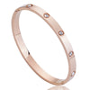 Stainless Steel Women's Bracelet Couple Bangle Cubic Zirconia Gold Color Jewelry Gift For Men - Image 9
