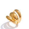 Arrivals Glossy Stainless Steel Layered Hollow Open Ring for Women Distinctive Geometric Attractive Jewelry - Image 9