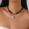Vintage Imitation Pearl Choker Necklace for Women Glass Stone Irregular Bohemian Ethnic Style Charming Party Jewelry Gift - Image 7