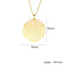 Flower of Life Sacred Geometry Necklace Stainless Steel Mandala Neck Chain Women Men Vintage Universal Spiritual Jewelry - Image 21