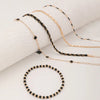 4-5pcs/Set Bohemian Woven Rope Foot Chain for Men and Women Geometric Alloy Black Beads Dropping Oil Anklet Set - Image 4