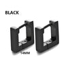 Black Hoops Earring for Men Geometric Rectangular Hexagon Triangle Pentagram Square Hoop Earring Women Jewelry - Image 6
