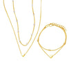 Imitation Pearl Heart Jewelry Set For Women Gold Silver Color Round Beads Necklace Bracelet Set Daily Wear Accessories - Image 11