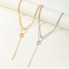Cool Double Circle Clavicle Chain Tassel Long Stick Pendant Necklace for Women Jewelry - Image 5
