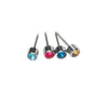 12 Pairs Ear Piercing Stud Earrings, Stainless Steel Multicolor Birthstone Stud Earrings for Ear Piercing Guns - Image 2