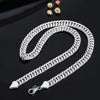 Silver 20/22/24 Inch 6mm/10MM Side Chain Necklace For Woman Man Charm Jewelry Gift - Image 5