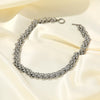 316L Stainless Steel Gold Silver Color Thick Chain Necklace For Women Cuban Neck Chain Jewelry Gift - Image 3
