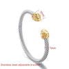 Retro Style Open Cuff Bracelets Stainless Steel Cable Wire Bangle For Women For Men Adjustable Chic Jewelry - Image 2