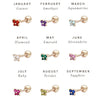 1PC Stainless Steel Birthstone Mini Stud Earrings 12 Constellation Cartilage Butterfly Earring Hypoallergen Piercing Jewelry - Image 5