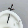 Winged Sword Piercing Stud with Drop Charm - Image 15