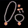 Five-Piece Beaded Jewelry Set with Heart and Flower Motifs - Image 7