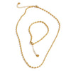 Stainless Steel Beads Chain Basic Necklace Bracelet Bangle Set 16K Gold Platinum Color Pvd Plated Jewelry - Image 10