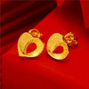 Aniid Flower Earrings Gold Color Stud Earrings for Women Nigerian Earrings Party Wedding Jewelry Gift - Image 3