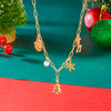 Christmas Tree Snowflake Elk Pendant Necklace Bracelet for Women Metal Chain Choker Charming Party Jewelry Holiday Gifts - Image 9