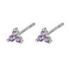 Silver Rainbow Tassel Four Petal Flower Drop Stud Earrings for Women Sweet Girl Ear Bone Jewelry Accessories - Image 28