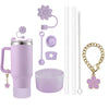 9pcs Accessories Set 3 Spill Proof Stopper Flowers Straw Cover Boot 2 Straw and Brush and 1 Flower Charm Chain for Stanley Cup - Image 7
