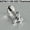 Cz Flower Titanium Cartilage Earrings Stud 16G Internally Threaded Sun Helix Ear Tragus Piercing Jewelry - Image 35