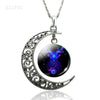 12 Constellation Necklace Zodiac Signs Cabochon Glass Crescent Moon Pendant Clavicle chain Necklace Birthday Gifts for Women - Image 27