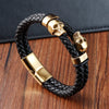 Multi-layer Bracelet Punk Stainless Steel Charm Magnetic Black Men's Leather Bracelets Skull Braided Bangles Jewelry - Image 2