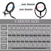 Black Sea Fishing Rod Guide Repair Kit Casting Tip Eye Rings Sets Stainless Steel Building 10 20pcs Freshwater Saltwater Fishing - Image 2