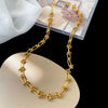 Stainless Steel Gold Color Knot Link Chain Necklace for Women Hip Hop Punk Choker Neck Chains Jewelry Gift - Image 3