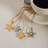 Minimalist Classic Gold Color Plated Stainless Steel Smooth Five Pointed Star Pendant Necklace Stackable Chain Neckla - Image 5