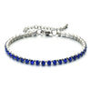Colorful Cubic Zirconia Stone Tennis Bracelets Silver Plated Stainless Steel Chain Bracelet for Women Bride Jewelry - Image 6