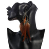 Bohemian Ethnic Statement Feather Tassel Earrings Dangling Drop Earrings For Women Jewelry Accessories Presents - Image 6