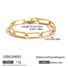 Star-Detail Chain Bracelet with Gold-Tone Finish - Image 8
