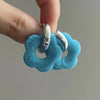 Colorful Flower Resin Acrylic Charms Earring Gold Color Circle Ear Buckle Hoop Earrings for Women Cute Gift Jewelry - Image 25